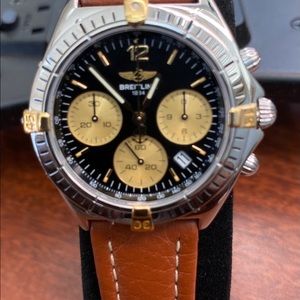 Breitling watch. Unisex. 18k gold markings